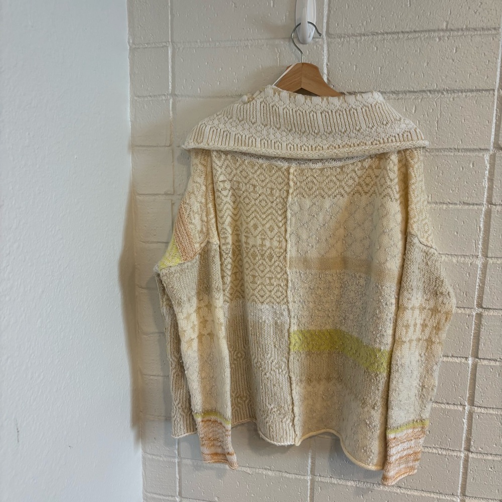 Free People Favorite Patchwork Cowl Pullover Swea… - image 4